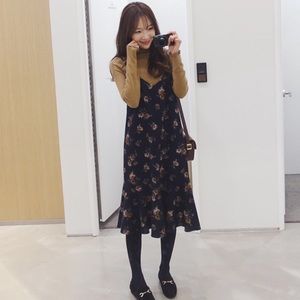 floral cami midi dress